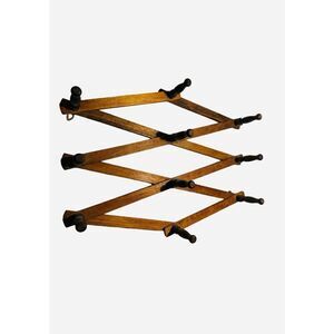 Vintage Nevco Wooden Expandable Rack Make in Hong Kong